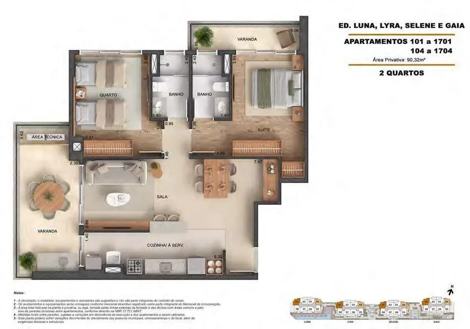 Planta 86m²